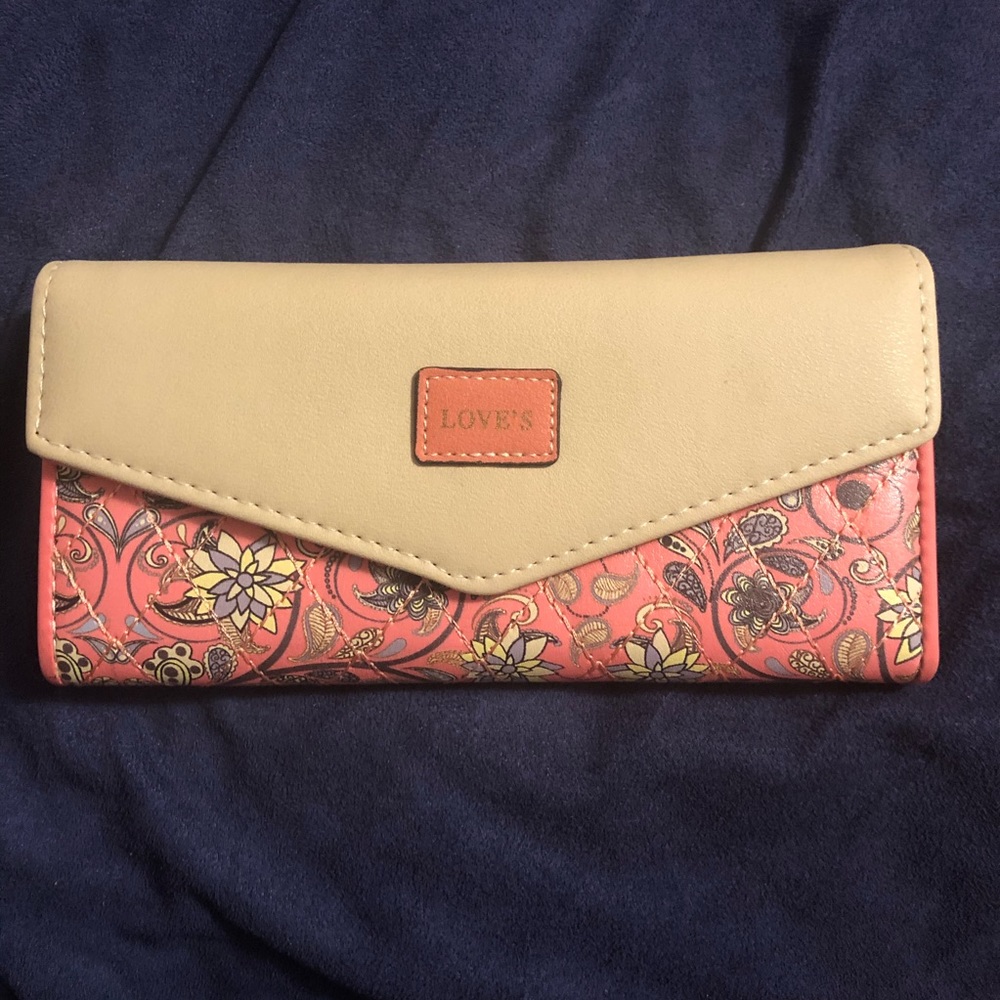 Love’s pink quilted wallet